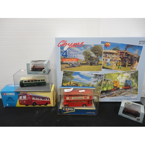 135 - Boxed Corgi classics to include Western Welsh, Leyland Olympian bus set, No 34801, with four other b... 