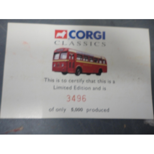 135 - Boxed Corgi classics to include Western Welsh, Leyland Olympian bus set, No 34801, with four other b... 