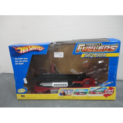 137A - Hot Wheels Sky Force vehicle, boxed, with boxed games.