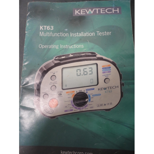 140 - Wall chaser by Erbauer in fitted case with installation tester by Kewtech etc.