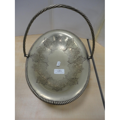 141 - Group of EP and plated wares to include tray, basket, candelabra etc.