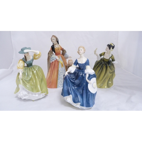 151 - Four Royal Doulton figures, 'Hilary' 'Buttercup', 'Simone' and Limited Edition figure of 'Jane Seymo... 