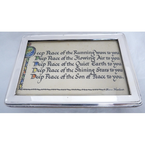 156 - Two silver mounted photo frames with plated mounted photo frame. (3)