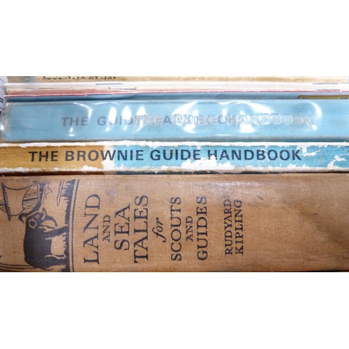 16 - Carton containing Girl Guide books, also associated clothing.