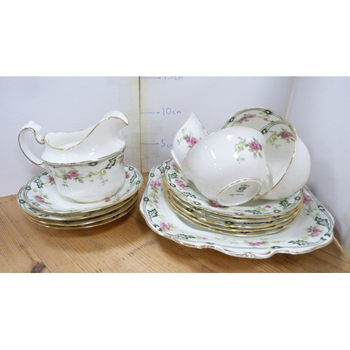 199A - Aynsley floral decorated part china tea set.