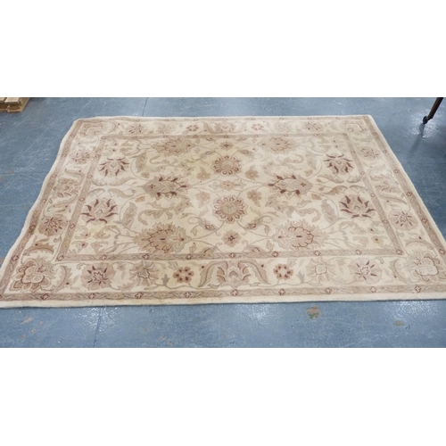 203 - Woollen hand-knotted Persian design rug and another.  (2)