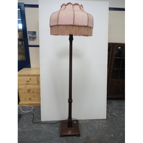 212 - Art Deco style floor lamp with shade.