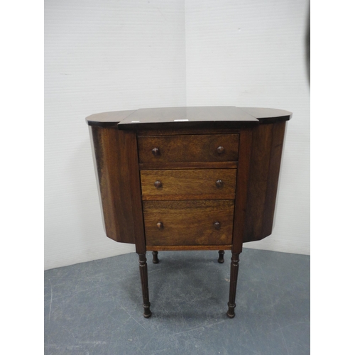 227 - Mahogany work table with drawers.