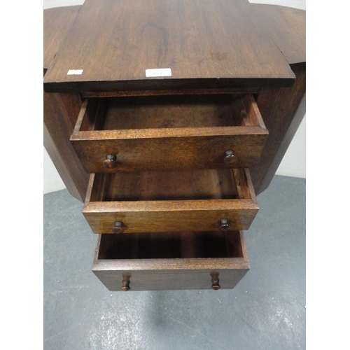 227 - Mahogany work table with drawers.