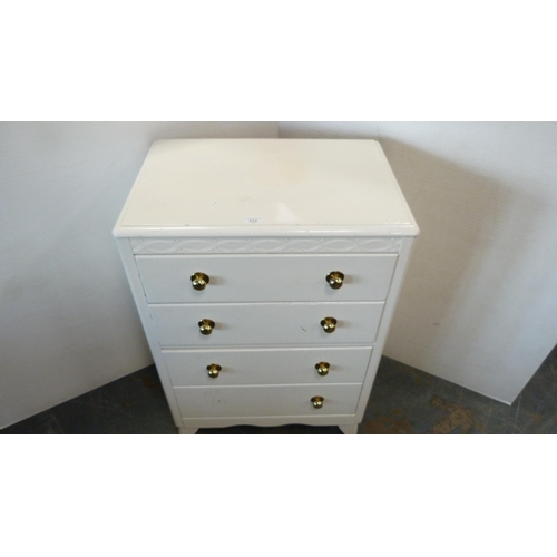 232 - Painted four drawer chest of drawers by Lebus.