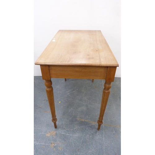 237 - Stained ash hall table with drawer.