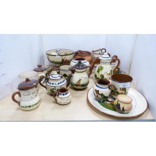 24 - Collection of puzzle ware to include Torquay examples, teapots, beakers, bowls etc.