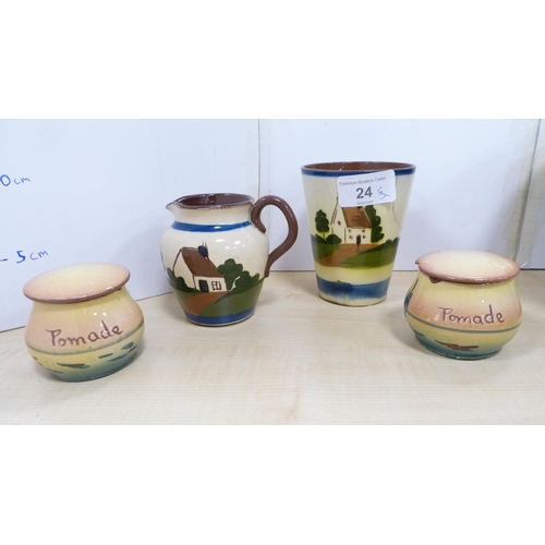 24 - Collection of puzzle ware to include Torquay examples, teapots, beakers, bowls etc.