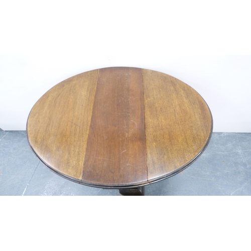 240 - Mahogany drop leaf table, with Italian style coffee table. (2)