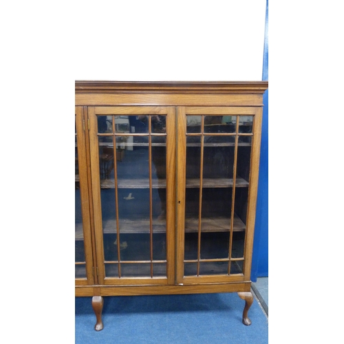 247 - Mahogany glazed four door bookcase.