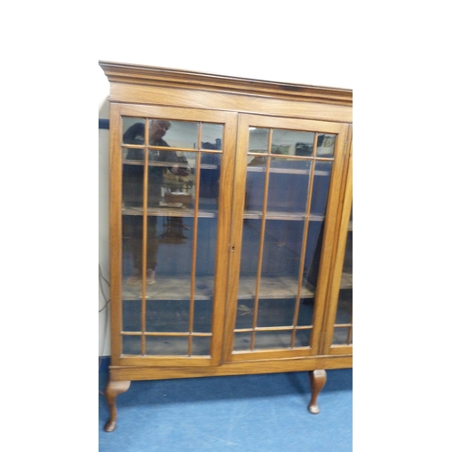 247 - Mahogany glazed four door bookcase.