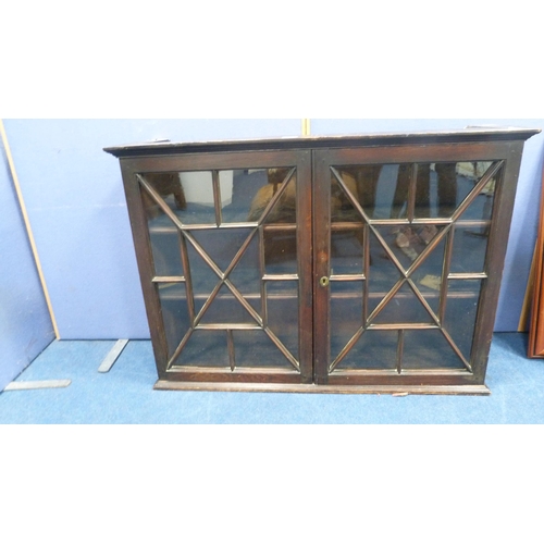 259 - 19th century glazed mahogany two door bookcase.