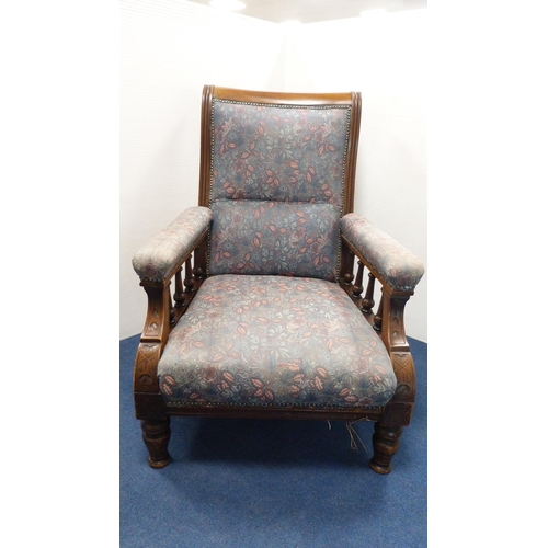 260 - Two Late Victorian parlour armchairs.