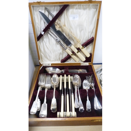 28 - Part canteen of James Dixon & Sons of Sheffield cutlery and trays.