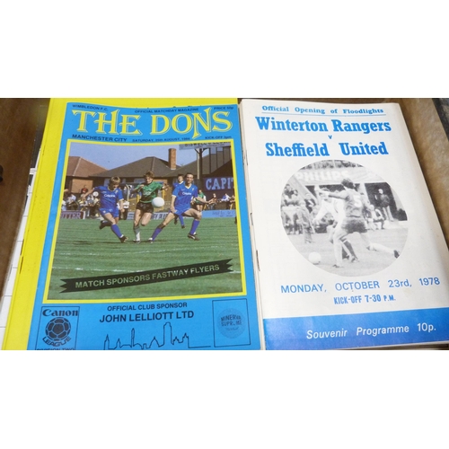 34 - Large collection of football programmes to include English League, Scottish League, English lower le... 