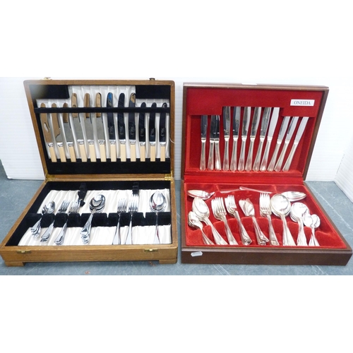 38 - Two part canteens of plated cutlery, boxed.