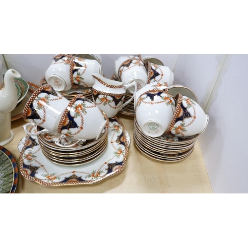 41 - Quantity of various ceramics to include Adams 'Cries of London' plates, Longton part tea set etc.