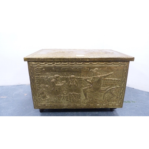 44 - Brass log box.