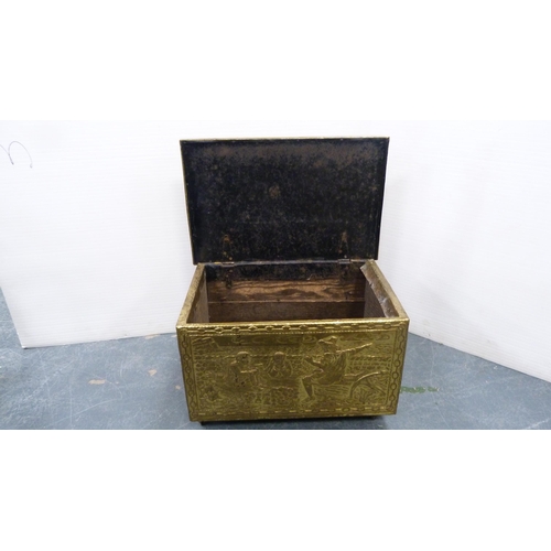 44 - Brass log box.