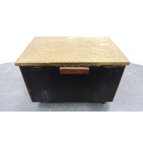 44 - Brass log box.