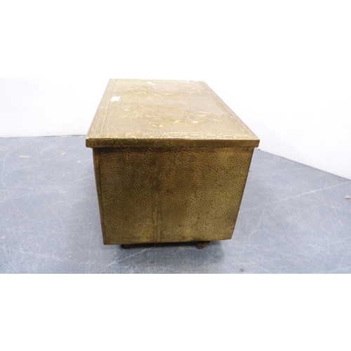 44 - Brass log box.