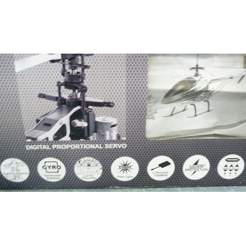 45 - T263 Thunderbird three-channel digital helicopter, boxed, and a boxed Recon observation drone, a rem... 