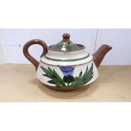 52 - Collection of puzzle ware to include Torquay examples, teapots, plates, jugs etc.