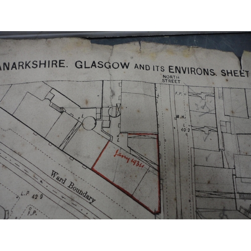 70 - Box containing Ordnance Survey maps of Scotland circa 1890, approximately 35 in total.