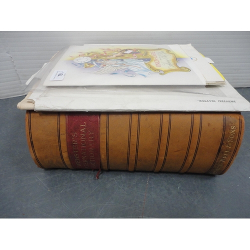 79 - Full calf edition of Websters International Dictionary, by George Bell and Sons, Dated 1907, with so... 