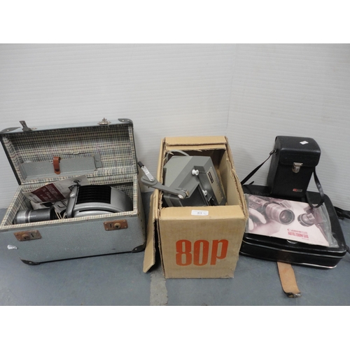 81 - Alcron 8mm edition boxed cine camera with boxed Canon hand held camera and boxed Kodak camera etc.