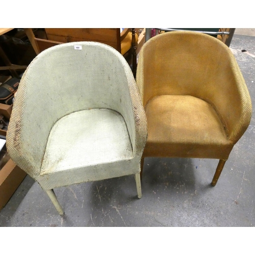 480 - Two Lloyd Loom style tub chairs