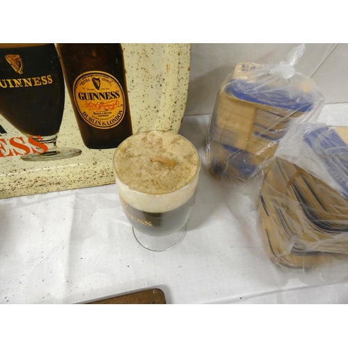 482 - Large box of brewhemia including Guiness and Carlisle Brewery