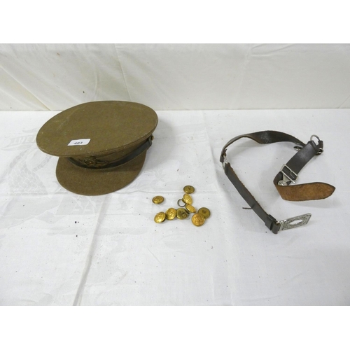 483 - WWI Royal artillery cap and tunic buttons and local photo's.