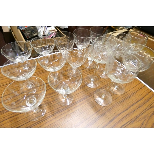 484 - Large box of modern glassware