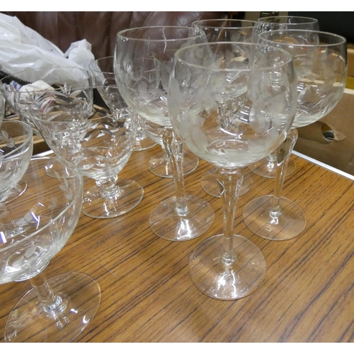 484 - Large box of modern glassware