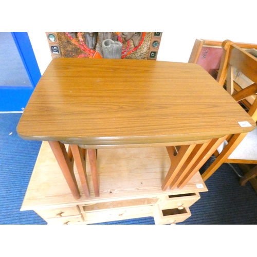 491 - Nest of retro Schrieber tables.