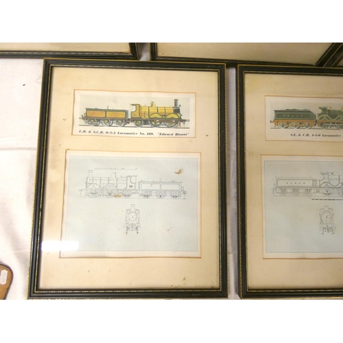 508 - Collection of vintage railway prints.