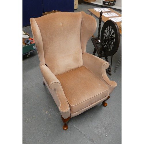 520 - Vintage Parker Knowle wing back chair.