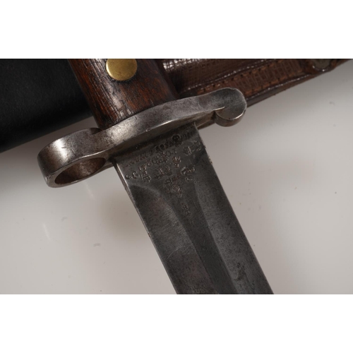 1693 - British 1888 pattern bayonet with medial ribbed blade, the ricasso with War Department and proofed m... 