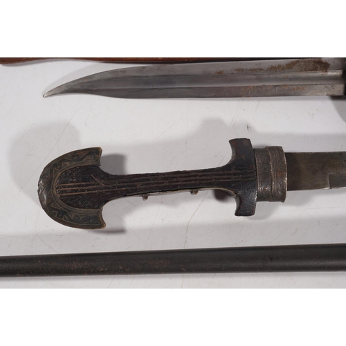 1698 - Moroccan koumiyah style dagger of typical form, blade length 20cm, dagger length 37cm, a French 1886... 