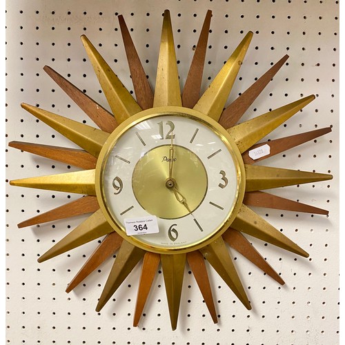 364 - Paico mid-century starburst wall clock