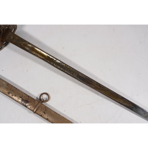 1683 - Rare Edward VII Scottish military sword of the 1st Roxburgh & Selkirkshire Rifle Volunteers, the... 