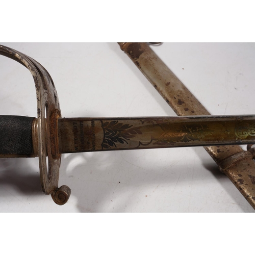 1683 - Rare Edward VII Scottish military sword of the 1st Roxburgh & Selkirkshire Rifle Volunteers, the... 