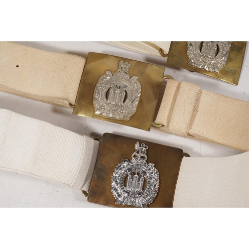 1733 - Three Kings Own Scottish Borderers KOSB belt buckles, two by Hobson & Sons Ltd of London, on whi... 