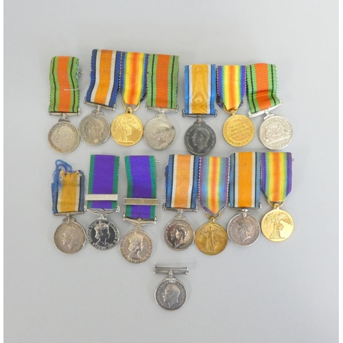 312 - Collection of medal miniatures comprising mostly of War and Victory medals, also to include two mini... 